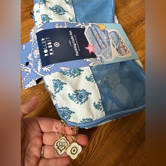 NWT Roller Rabbit x Target 3pc Packing Cube Set - Blue - Picture 3 of 7